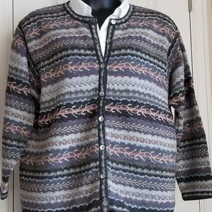 Talbots colorful wool blend cardigan, 2X